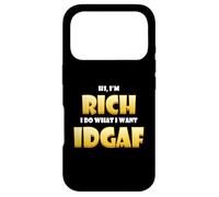 Carcasa para iPhone 17 Pro Rich Costume Idgaf Meme Personalized Wealthy Person Success