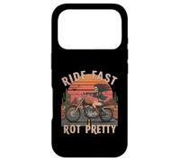 Carcasa para iPhone 17 Pro Ride Fast Rot Bastante Esqueleto Chica Biker Western