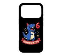 Carcasa para iPhone 17 Pro Roaring Into 6 Dinosaurio T Rex 6º Cumpleaños Niños Niños Seis