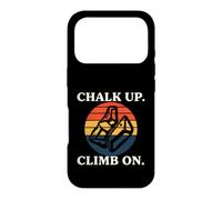 Carcasa para iPhone 17 Pro Rock Climbing Bouldering Chalk Up Climb On Retro Sunset