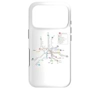 Carcasa para iPhone 17 Pro Roma Italia Metro Train Suburban Railway - Mapa de Ruta de Recuerdo