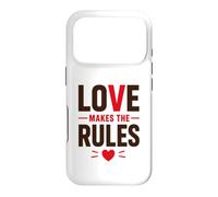 Carcasa para iPhone 17 Pro Romantic Couple Quote Valentine's Day Love Makes The Rules