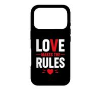 Carcasa para iPhone 17 Pro Romantic Couple Quote Valentine's Day Love Makes The Rules