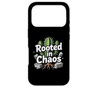Carcasa para iPhone 17 Pro Rooted in Chaos Funny Cactus Gardener Graphic