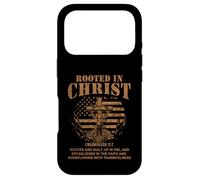 Carcasa para iPhone 17 Pro Rooted in Christ Shirt Christian Shirt for Men Cross Shirt