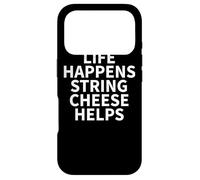Carcasa para iPhone 17 Pro Ropa de Queso de Cuerda, Gran diseño Divertido para Amantes de los quesos