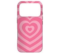 Carcasa para iPhone 17 Pro Rosa Café Latte Love Heart Cute Preppy Girly Aesthetic