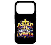 Carcasa para iPhone 17 Pro Rosario Cruz Cristiana Rezando Manos Siempre Di Una Oración