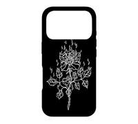 Carcasa para iPhone 17 Pro Rose Burning in Flame EMO Alt E-Girl Boy Trad Mall Y2K gótico