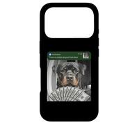 Carcasa para iPhone 17 Pro Rottweiler Hay Movimiento en tu Puerta Principal Rottie Silly