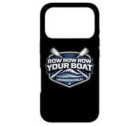Carcasa para iPhone 17 Pro Row Row Row Your Boat Equipo de Remo agresivamente Divertido