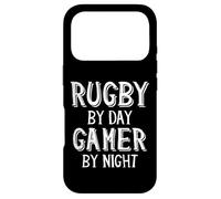 Carcasa para iPhone 17 Pro Rugby Player by Day Gamer by Night Gaming Rugby Video Games