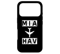 Carcasa para iPhone 17 Pro Ruta de avión MIA a HAV Miami Havana