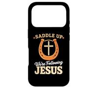 Carcasa para iPhone 17 Pro Saddle Up Estaban siguiendo a Jesús Fe Biblia Escritura Dios