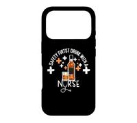 Carcasa para iPhone 17 Pro Safety First Drink with A Nurse Funny Drink Wine Nurses
