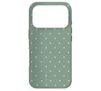 Carcasa para iPhone 17 Pro Sage Green Polka Dots Aesthetic Polkadots Minimalist Women
