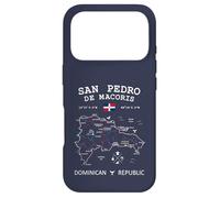 Carcasa para iPhone 17 Pro San Pedro de Macoris República Dominicana Bandera Mapa Coordenadas