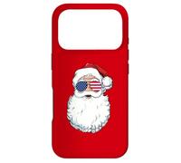 Carcasa para iPhone 17 Pro Santa Claus Patriotic USA Sunglasses Christmas in July Santa