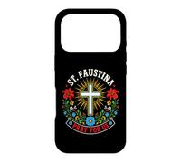 Carcasa para iPhone 17 Pro Santa Faustina ruega por Nosotros católica Floral