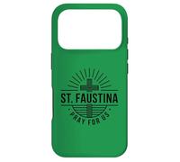 Carcasa para iPhone 17 Pro Santa Faustina ruega por Nosotros Cruz Católica