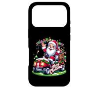 Carcasa para iPhone 17 Pro Santa Golf Cart pueblos Paseo de Vacaciones de Navidad SantaCon