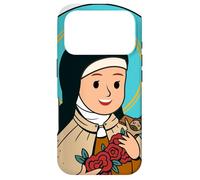 Carcasa para iPhone 17 Pro Santa Teresa de Lisieux Niños Pequeña Flor Católica Santo Alma
