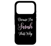 Carcasa para iPhone 17 Pro Sarah Name Personalizado Mujeres Lindo Rosa Chica Regalo Personalizado