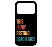 Carcasa para iPhone 17 Pro Sarcástico Verano Esta es mi Cara de Playa en Descanso Juegos de Palabras en la Playa