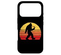 Carcasa para iPhone 17 Pro Sasquatch and Pizza! Funny Eating Bigfoot & 80s Sun Graphic