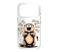 Carcasa para iPhone 17 Pro Screaming Marmot Groundhog Meme Wildlife