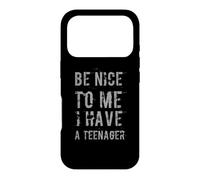 Carcasa para iPhone 17 Pro Sé Amable Conmigo, Tengo un Adolescente, Memes Divertidos para Padres