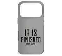 Carcasa para iPhone 17 Pro Se ha Terminado Jesús Palabras en Cruz Mens Christian Pascua