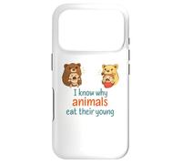 Carcasa para iPhone 17 Pro Sé por qué los Animales se comen a su Joven crianza Divertida