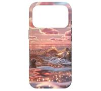 Carcasa para iPhone 17 Pro Sellos Rosa Océano Atardecer Lindo Costero Escena Estética
