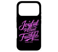 Carcasa para iPhone 17 Pro Ser Alegre en la Esperanza Fieles en la oración Paciente Romanos Oración