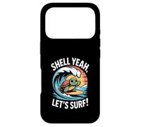Carcasa para iPhone 17 Pro Shell Yeah, Vamos a Surfear, Linda Puesta de Sol en Forma de Tortuga