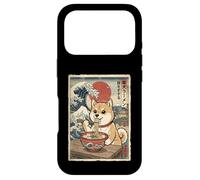 Carcasa para iPhone 17 Pro Shiba Inu Ramen Japonés Ukiyo-e Great Wave Dog Lover Art