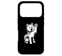 Carcasa para iPhone 17 Pro Shiba Inu Sentado Perro Pata Corazón Diseño Gráfico