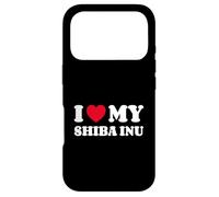 Carcasa para iPhone 17 Pro Shiba Inus I Love My Shiba Inu Amor Corazón Perro