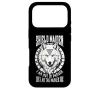 Carcasa para iPhone 17 Pro Shield Maiden I Am The Danger White Wolf Viking Mujer Nórdico