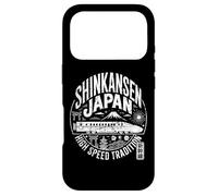 Carcasa para iPhone 17 Pro Shinkansen Japón Vintage Bullet Train & Fuji Kanji Souvenir