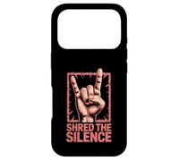 Carcasa para iPhone 17 Pro Shred The Silence Guitarrista Rock Cuernos Mano Música