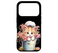 Carcasa para iPhone 17 Pro Shy Little Kitten Spring Graphic For Women Girls and Cat Mom