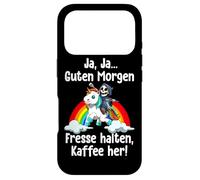 Carcasa para iPhone 17 Pro Sí Buenos Días Cállate Y Trae Café Reaper Unicornio