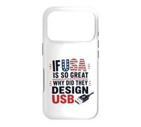 Carcasa para iPhone 17 Pro Si Estados Unidos es Tan Bueno, ¿por qué USB Retro Humor Coder Tech America?