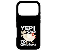 Carcasa para iPhone 17 Pro Sí, Hablo con Pollos Gracioso Granjero Crazy Lady