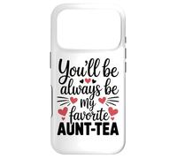 Carcasa para iPhone 17 Pro Siempre Serás Mi Tía Favorita Tea Pun Coffee Lover