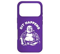 Carcasa para iPhone 17 Pro Sit Happens | Cotización Divertida del Monje de Buda Que ríe