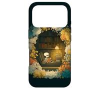 Carcasa para iPhone 17 Pro Skeleton Reading Nook Floral Librarian Bookshelf Cozy Flower