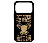 Carcasa para iPhone 17 Pro Skull & Pistons Forever Dos Ruedas